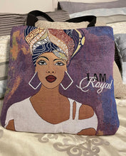 Load image into Gallery viewer, I Am Royal Woven Tote Bag
