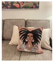 Load image into Gallery viewer, Nubian Queen Woven Cushion Cover
