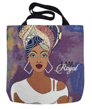 Load image into Gallery viewer, I Am Royal Woven Tote Bag
