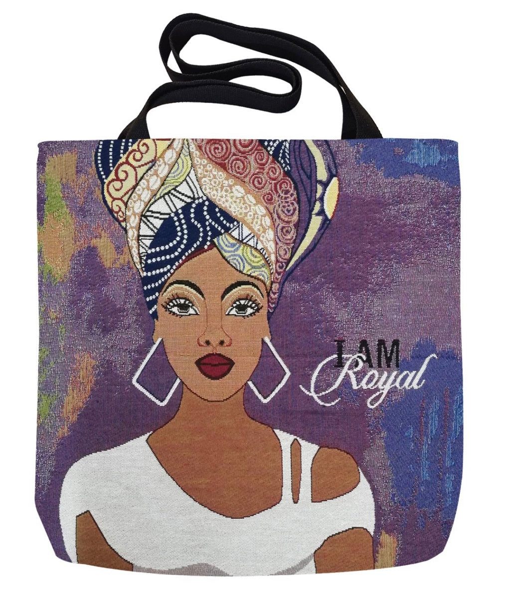 I Am Royal Woven Tote Bag