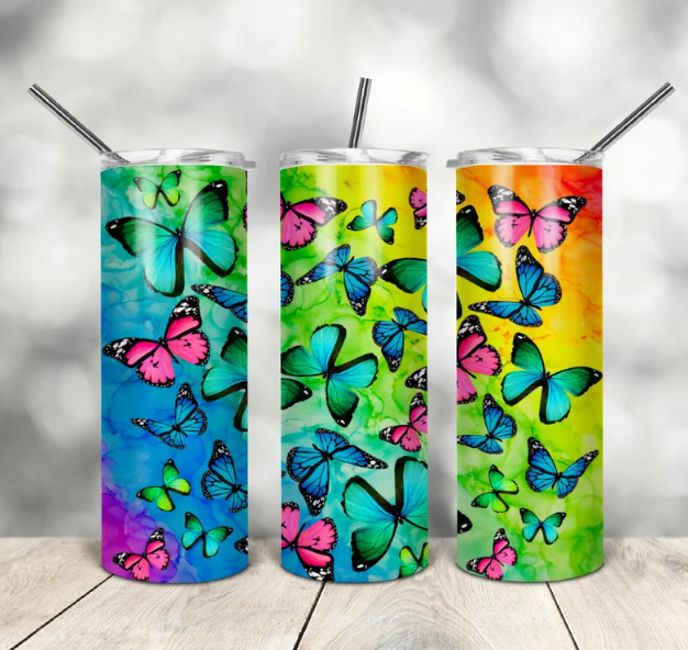 Butterfly Tumbler Multi Colors