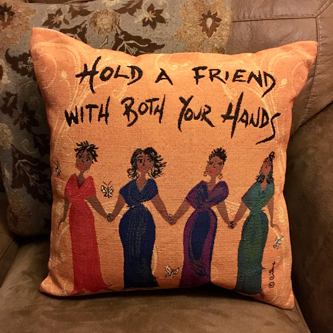 Hold A Friend Cushion Cover