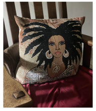 Load image into Gallery viewer, Nubian Queen Woven Cushion Cover
