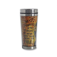 Load image into Gallery viewer, SOUL ON FIRE TRAVEL MUG
