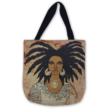 Load image into Gallery viewer, NUBIAN QUEEN WOVEN TOTE BAG
