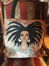 Load image into Gallery viewer, NUBIAN QUEEN WOVEN TOTE BAG
